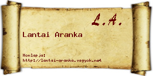 Lantai Aranka névjegykártya